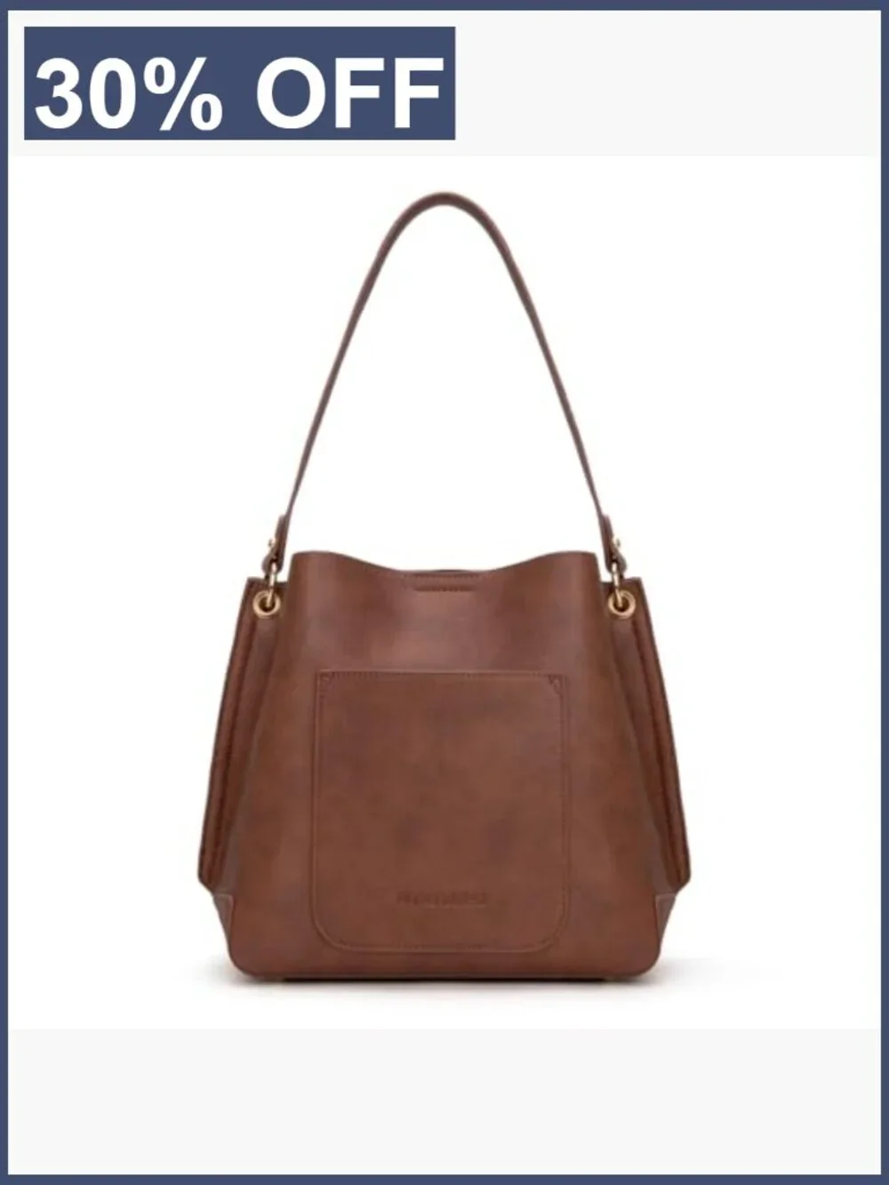 Medium Hobo Bag for Women, 3 Compartments, Shoulder Purse, PU Leather,